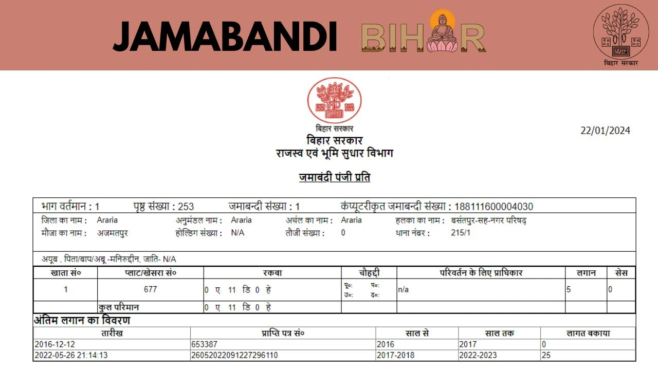 Jamabandi Bihar